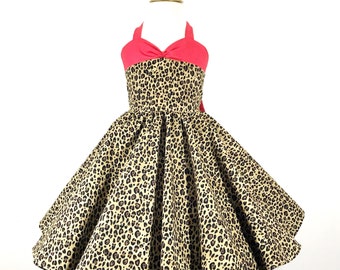 Leopard print Vintage Style Dress