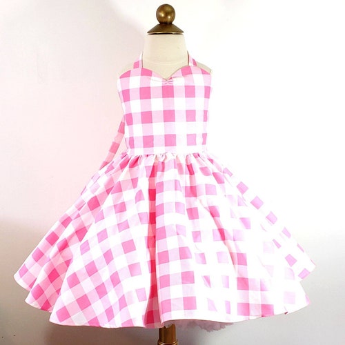 Gingham Dress Pink Gingham Dress for Girls Pink Gingham Etsy