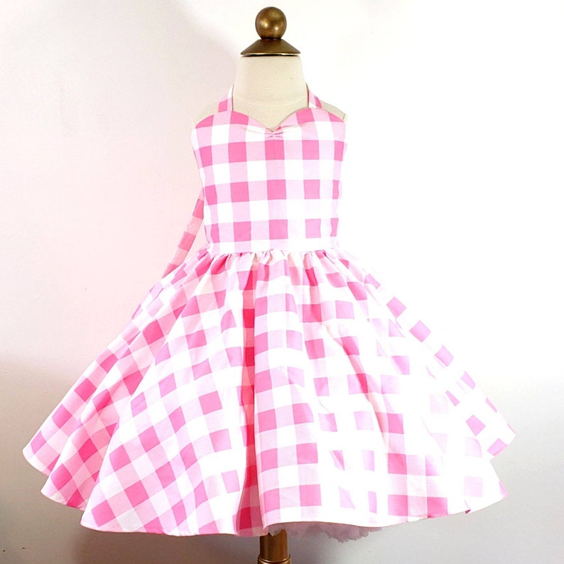 Pink Gingham Dress | Etsy