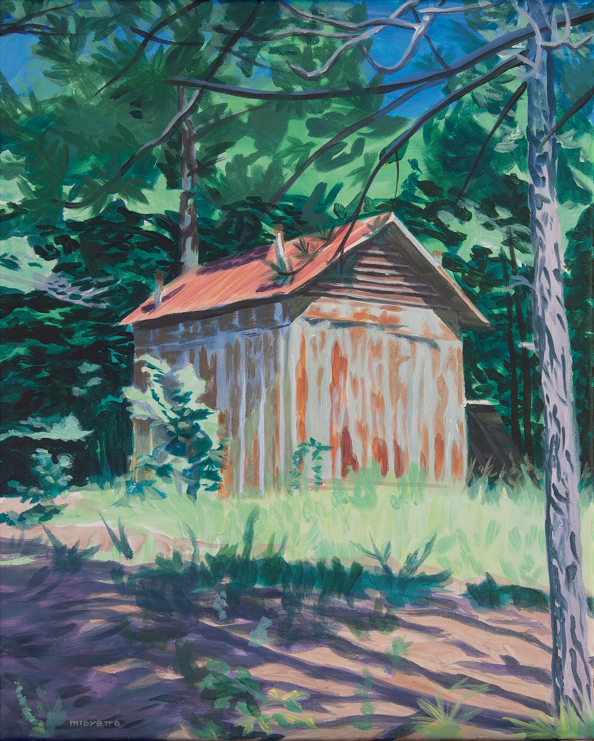 Tobacco Barn in North Carolina. Farming Artwork, Rusty Rural Home Decor,  Country Shed