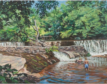 Lassiter Mill of Raleigh oil painting