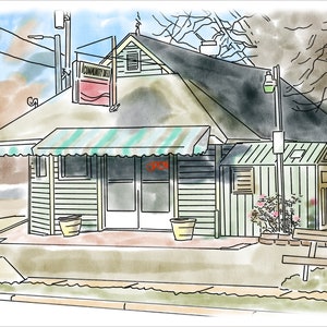 Raleigh Community Deli on Oberlin Road digital art print