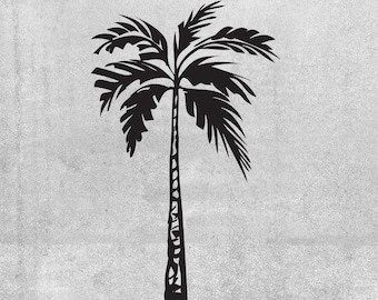 Hand Drawn Palm Tree SVG, Beach Clipart (Digital Download)