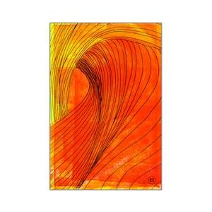 Surf Art Poster Print, Beach Style Home Decor, Ocean Wave Art, Surfing Illustration, Surf Decor