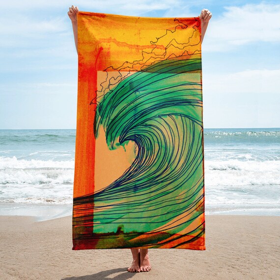 Rip Curl Surf Beach Towel Mens Personalized Surfing Santa