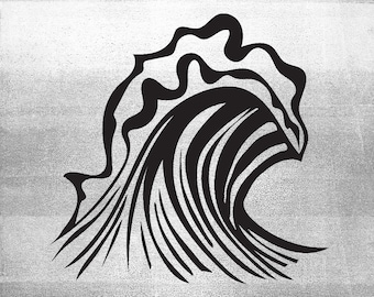 手描きの波のSVG、海のクリップアート（デジタルダウンロード）