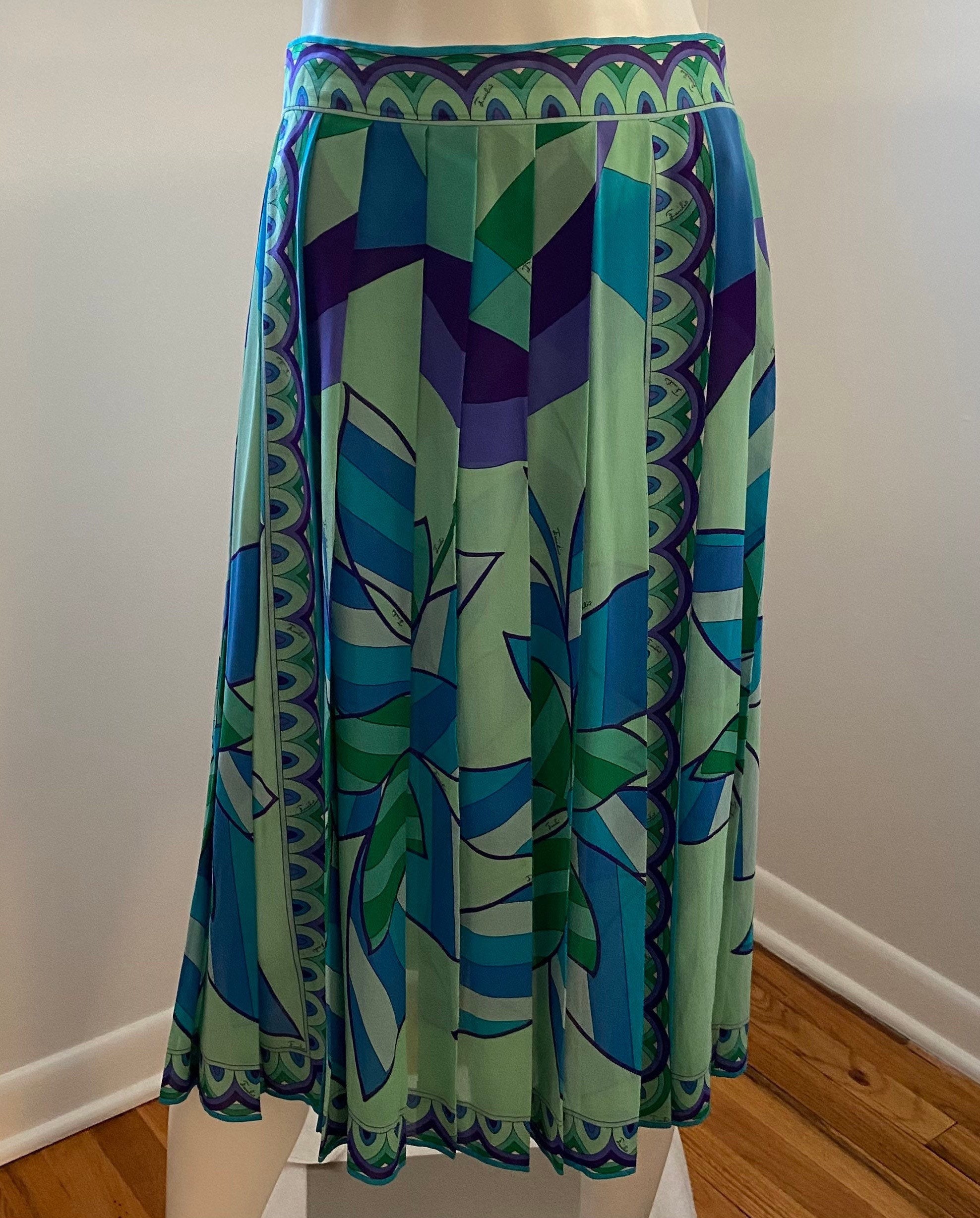 Fabulous Vintage EMILIO PUCCI SILK Skirt Saks Fifth Avenue 70