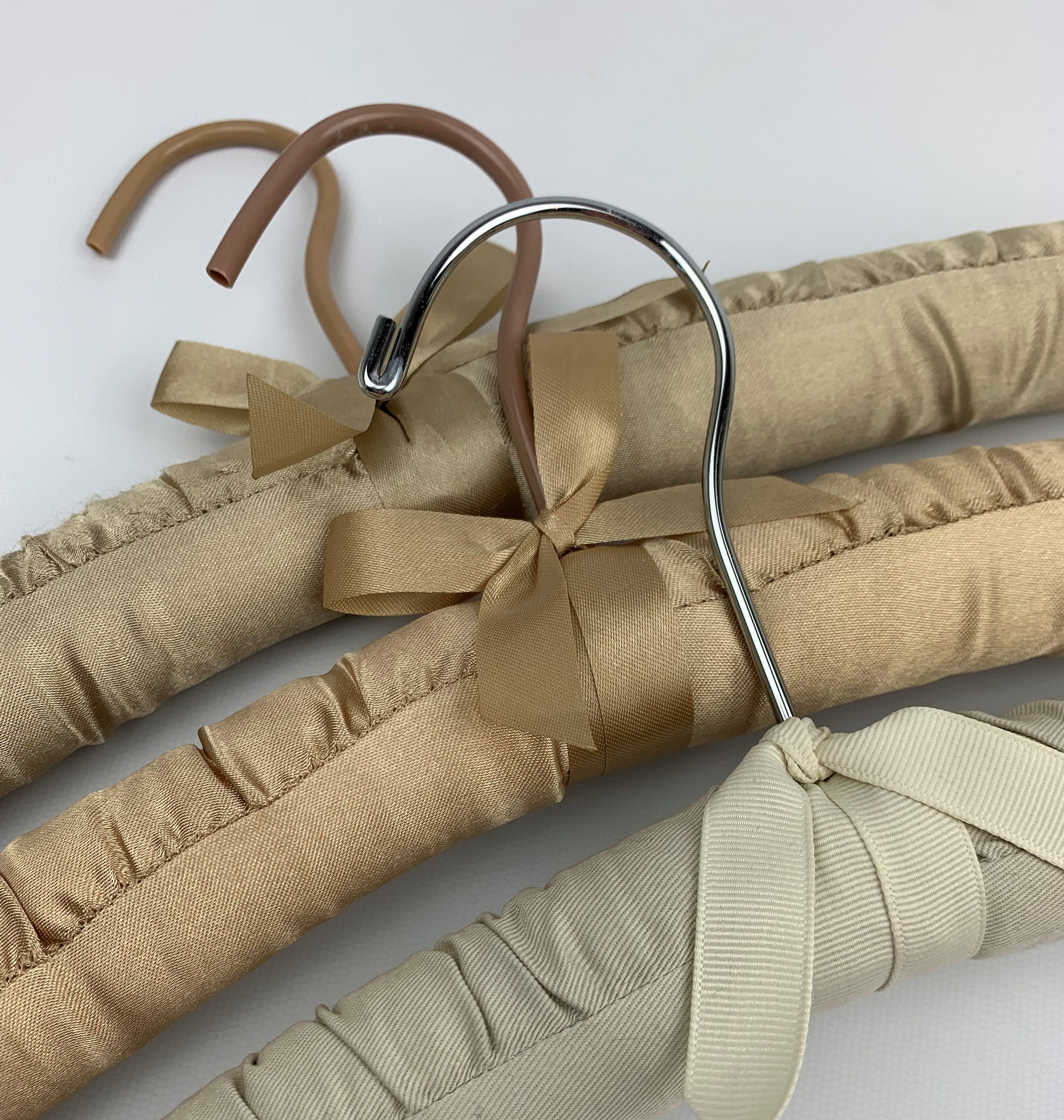 Vintage Satin Padded Hangers Set of 3 Wedding Party Etsy