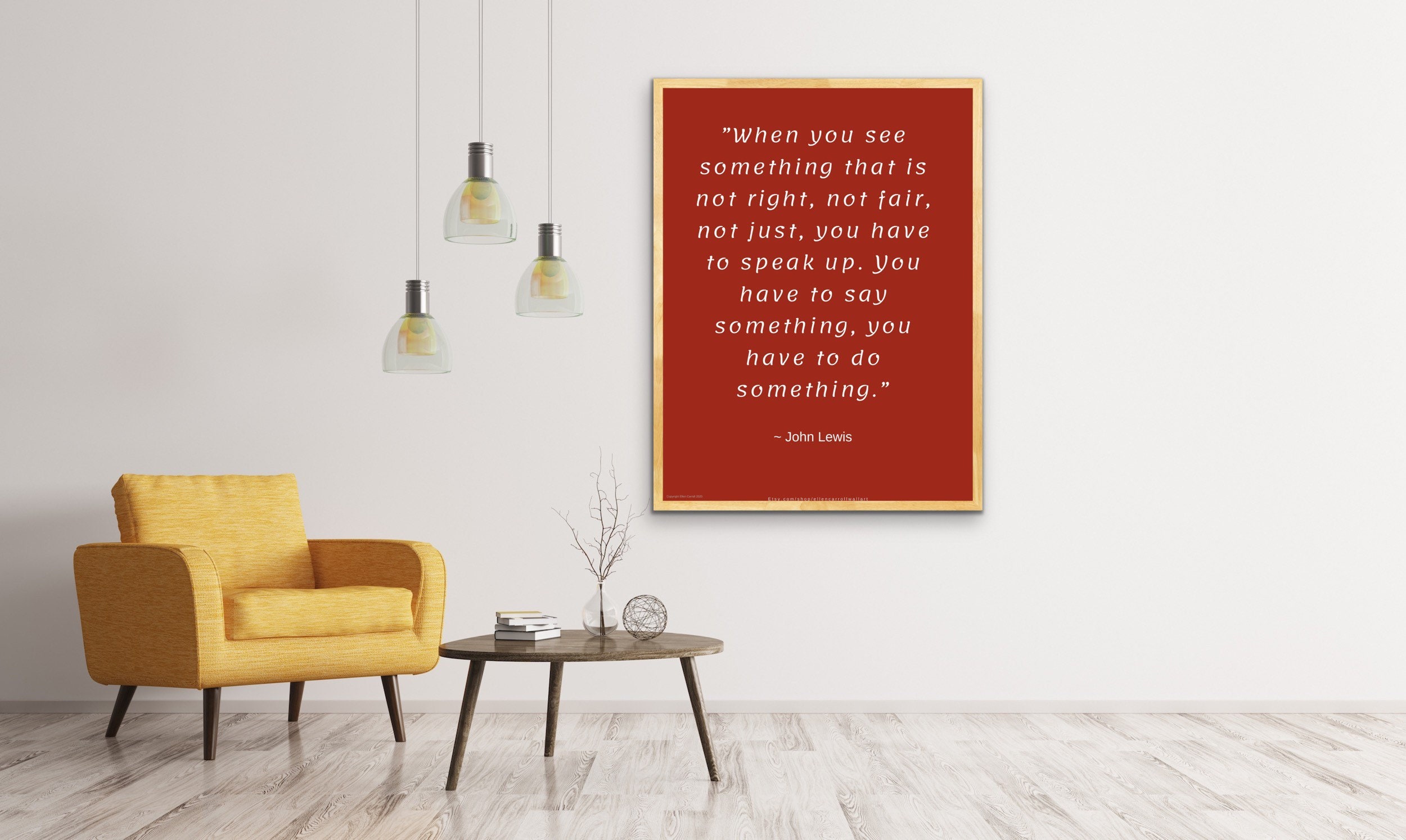 John Lewis quote poster art RIP John Lewis civil rights Etsy
