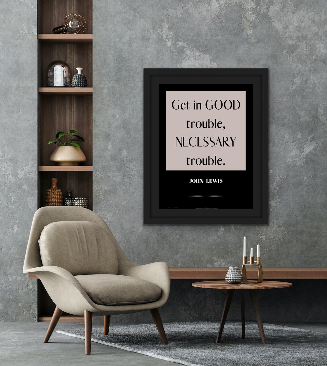 Good Trouble quote John Lewis digital printable instant Etsy