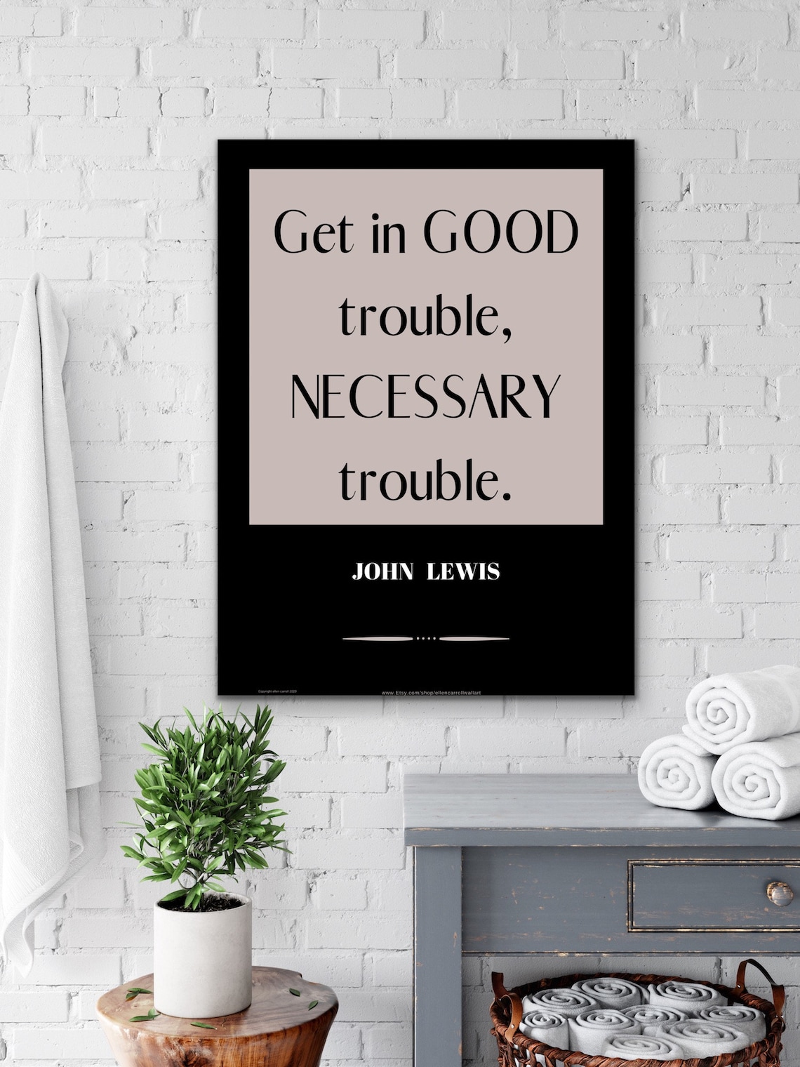 Good Trouble quote John Lewis digital printable instant Etsy
