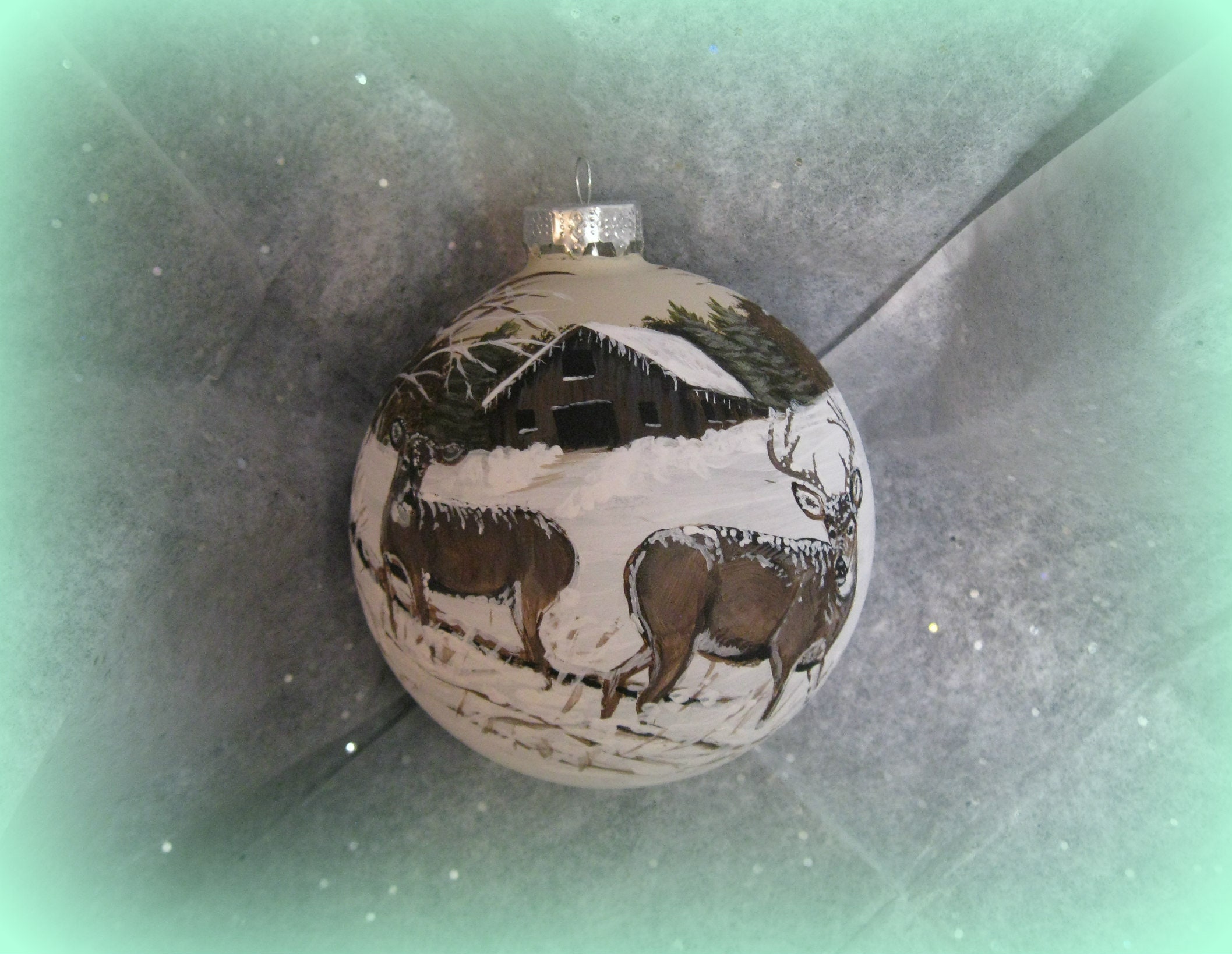 Whitetail Deer Christmas Ornament Wildlife Ornament Hand | Etsy