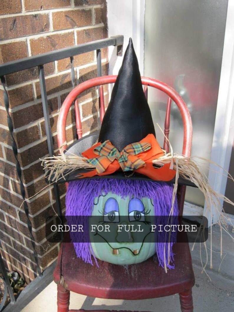 Witch, Halloween Pumpkin, E-Pattern Packet, digital Download image 1