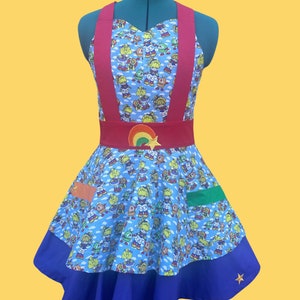 Retro Regenbogen Brite Schürze