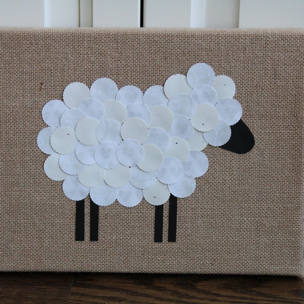 Lamb baby shower guest book e nursery art