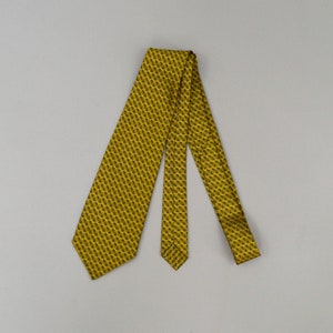 Vintge 1960s /1970sGold and Black Square Weave Necktie
