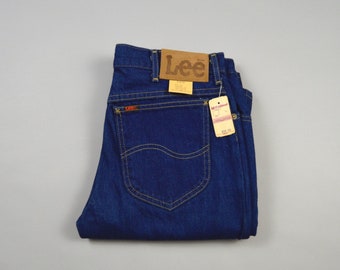Vintage Deadstock 1980s Dark Wash Jeans by Lee Size 30