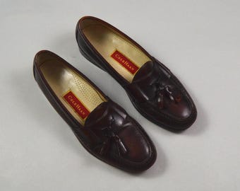 Mocasines vintage talla 9B color marrón con borlas de Cole Haan