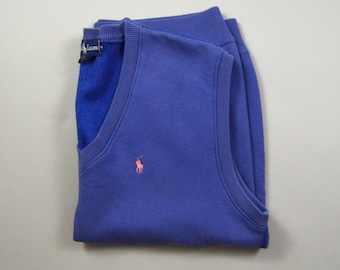 Sweat-shirt sans manches bleu vintage taille moyenne de Polo Ralph Lauren