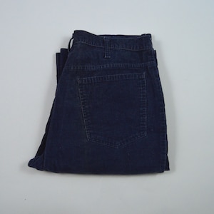 Vintage 1980s Navy Blue 5 Pocket Corduroy Pants by JC Penney Size 36
