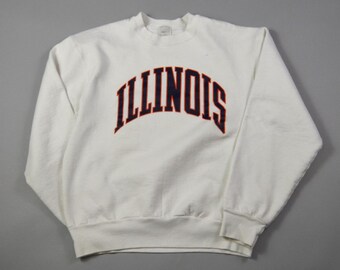 Sweat-shirt vintage taille moyenne de l'Université de l'Illinois