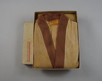 Vintage 1940s/1950s Deadstock Fleece Cardigan and Vest Set by Berkshire Sportswear