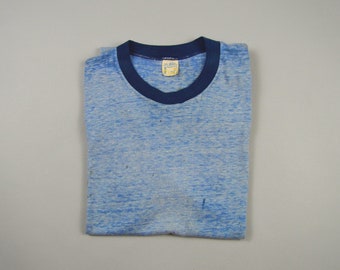 Vintage 1960s Distressed Ringer T Shirt by Towncraft Size Small