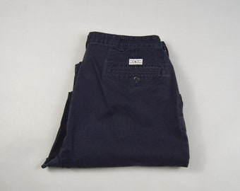 Vintage Navy Blue Faded Andrew Pant Chinos by Polo Ralph Lauren Size 35