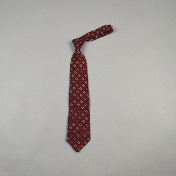 Vintage 1980s Red Foulard Necktie by Trooping the Colour