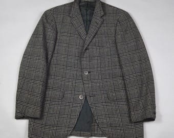 Manteau de sport gris Prince de Galles en tweed à carreaux Prince de Galles, taille 38, vintage des années 1960 par Saxony Hall