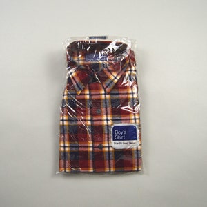 Vintage Deadstock 1980s Red Plaid Flannel Shirt by JC Penney Size XS
