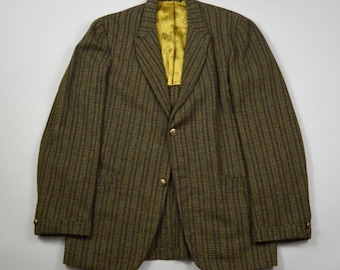 Veste sport vintage années 1960, taille 38, en tweed marron à revers pointus, signée Baer and Prodie