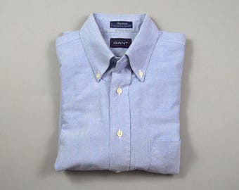 Vintage 1990s Size 16x32 Blue Oxford Shirt by Gant