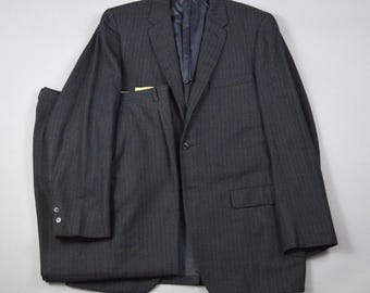 Costume vintage années 1950/1960, taille 38/40, couleur anthracite moucheté, de la marque Gentry / Penney's