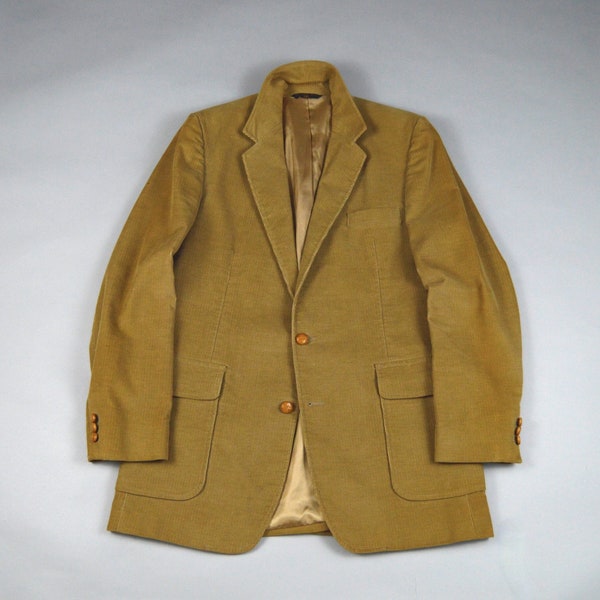 Vintage 1980s Tan Corduroy Sport Coat by Haggar Size 40L