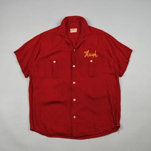 トップス 1960s CUSTOM TAILORED RAYON SHIRT Vintage S/S Zip Front Rayon Shirt [Sportsman CAL MADE