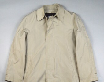 Vintage 1980s Khaki Raincoat by Woodmere Size 38