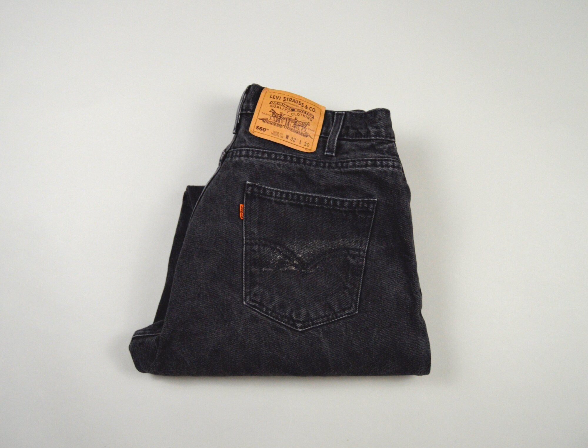 Vintage s Black Levi's Orange Tab  Jeans Size    Etsy Canada