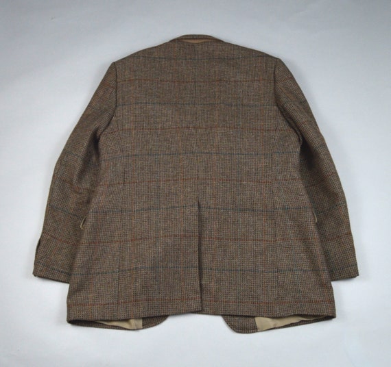 Vintage 1980s Brown Overcheck Tweed Sport Coat by… - image 7