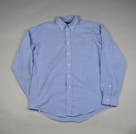 Vintage 1990s Blue Oxford button Down Shirt by La… - image 2