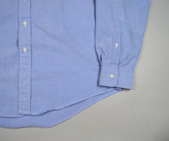 Vintage 1990s Blue Oxford button Down Shirt by La… - image 3