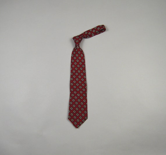 Vintage 1980s Red Foulard Necktie by Trooping the… - image 1