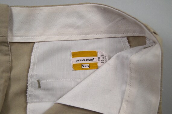 Vintage 1970s Tan Perma Prest Trousers by Sears Size 36 - Etsy