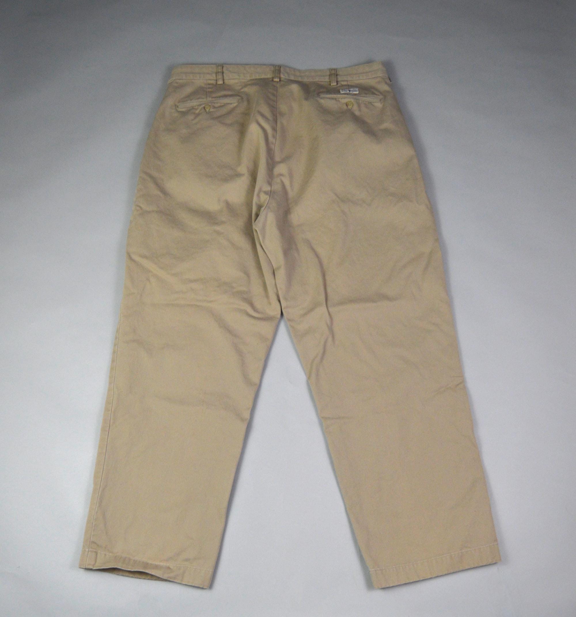Vintage 1990s Size 38x28 Pleated Andrew Pant Chinos by Polo