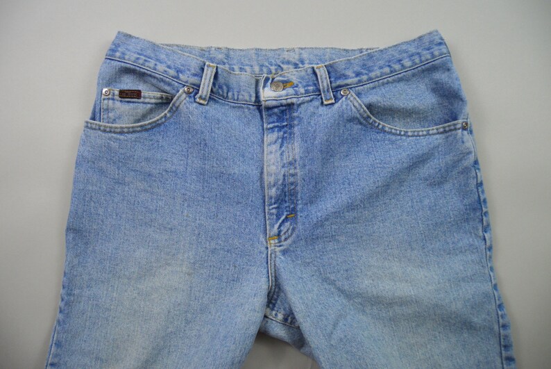 Vintage 1980s/1990s Light Wash Lee Riders Jeans Size 38 image 5