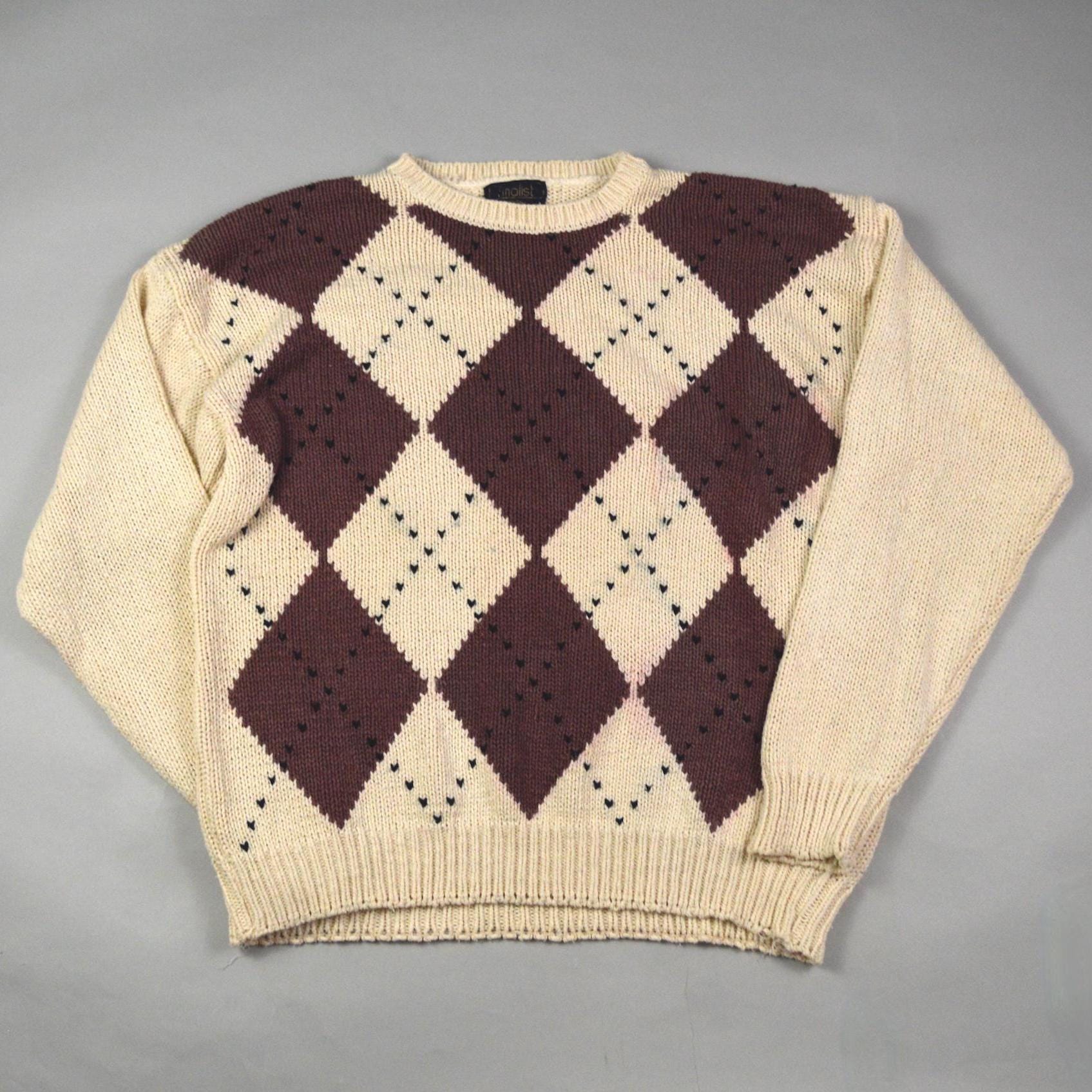 トップス OLD(ENGLAND vtg wool argyle knit OLD(ENGLAND vtg wool argyle knit