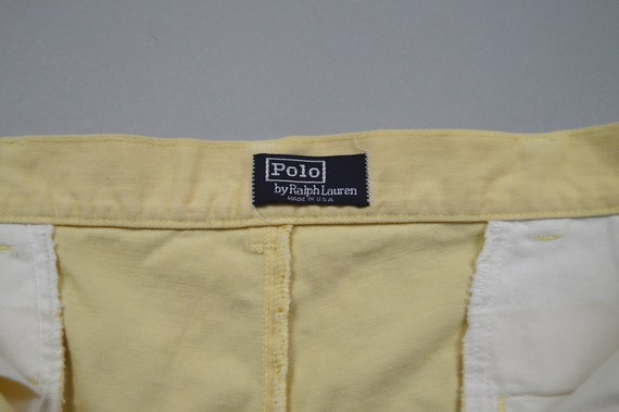 Vintage Deadstock 1980s Pale Yellow Chinos by Pol… - image 8