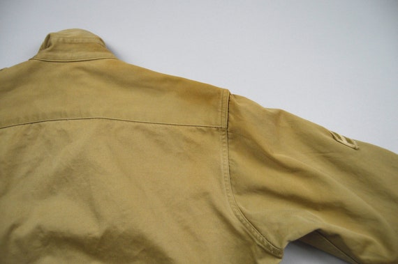 Vintage 1950s Khaki Military Uniform Shirt Size S… - image 8