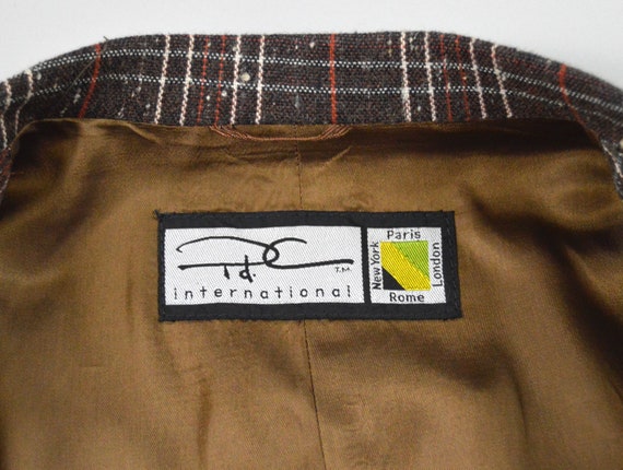 Vintage 1970s Brown Flecked Plaid Sport Coat by P… - image 7