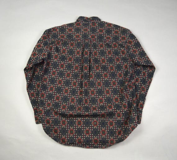 Vintage 1990s Size Small Patterned Button Down Sh… - image 4